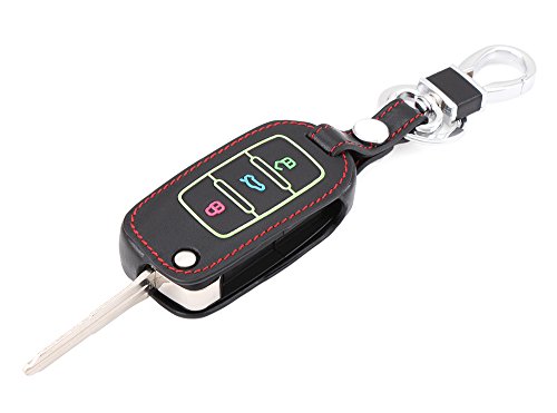 9 Moon® Leather Luminous Car Key Cover Case For Volkswagen Vw Polo Passat B5 B6 Golf 4 5 6 Jetta Mk6 Tiguan Gol Crossfox Plus Eos Scirocco Beetle #TOP3