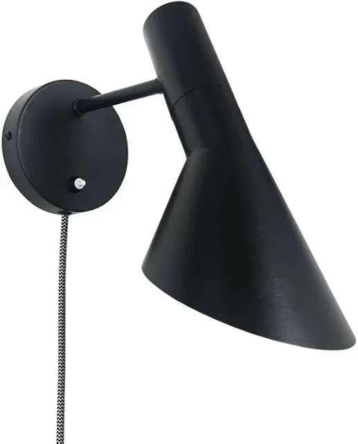 B·LED Barcelona LED Wandleuchte - Arne Jacobsen Lampe Design, Schwarz, E27