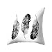 JUNGEN Funda de Almohada Moderna Impresa con Decoracion de Plumas de Colores Funda de cojín Cuadrada Caso de Almohada para Oficina Sofá Dormitorio Decoración Size 45 * 45cm (Estilo 6)
