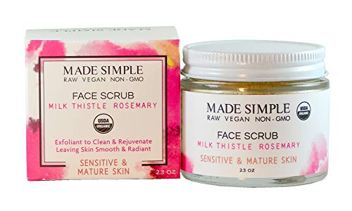 Milk Thistle Rosemary Face Scrub - Certified Organic, Vegan, & Cruelty-free