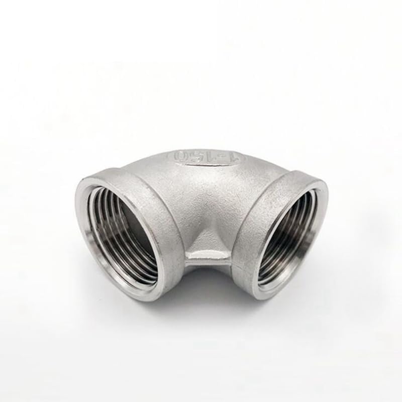 Codo de 90 grados de acero inoxidable de 1" con rosca hembra para tuberías de agua 3