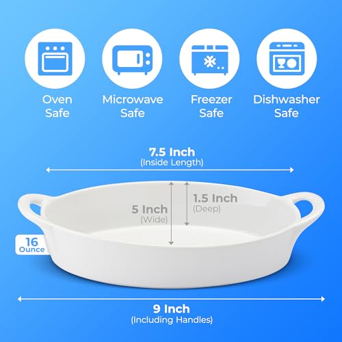 image for Home Beets Oval Au Gratin Baking Dishes for Oven Safe and Microwave Co