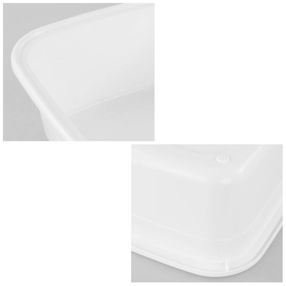 Lavabo de plástico de 16 cuartos de galón, color blanco, juego de 3