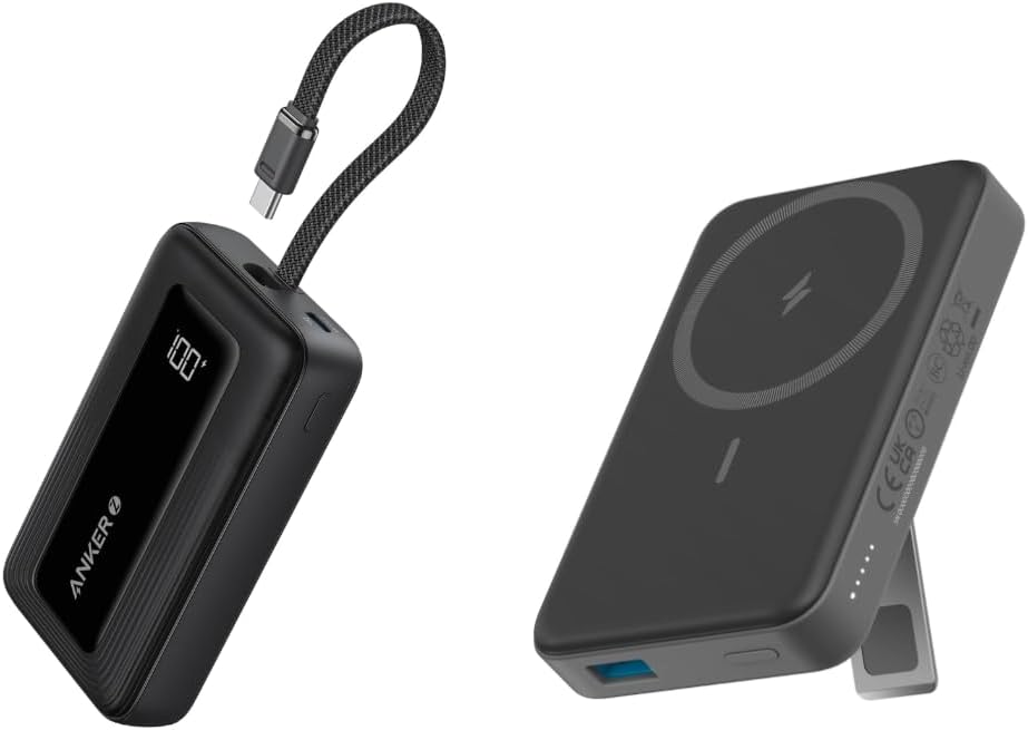 Anker 633 Magnetic Battery, 10,000mAh Foldable Wireless Portable Charger Portable Charger, 10,000mAh 30W Power Bank