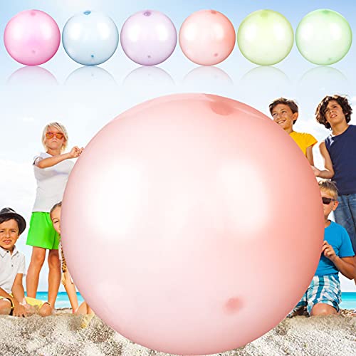Yesoa 6 Stück Bubble Ball 40 cm Transparenter Wasserblasenball Wasserball transparenter Hüpfballon aufblasbarer Wasserball transparenter Strand-Ballon Wasserball für Erwachsene Cover