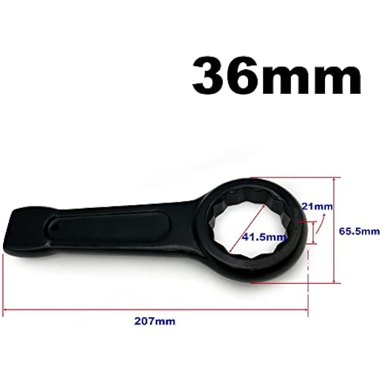 Slogging Box End Striking Ring Wrench Metric Slugging Flat Single Ring Spanner 36mm