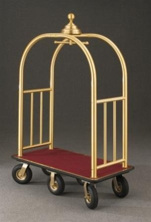 49.5" Glaro Glider Signature Bellman Cart with Ball Crown and 6 Pneumatic Wheels - With Numerous Col