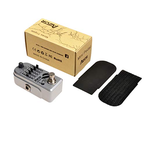AZOR 5 Band Bass EQ Pedal Equalizer Effects Pedal for Electric Bass True Bypass Aluminium-Alloy