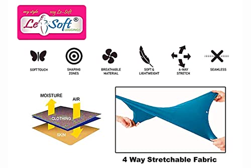 Image of Le-Soft Ladies Cotton Legging | Buttery Soft Stretchy Fit | Churidar Length | Leggings for Women and Girls | Small - 3XL Plus