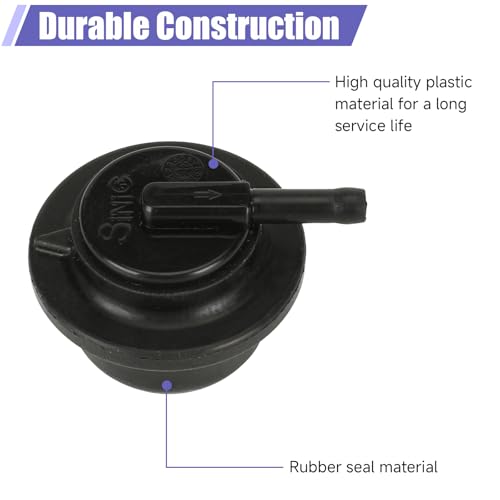 Image of Gas Fuel Tank Vent Valve Grommet Compatible with Generator GP5500 GP6500 GP7500E RS8000E XP6500E XP10000E GP17500 Sportsman 3500 4000 Roll Over Valve Parts with Fuel Filter Tube Line Black