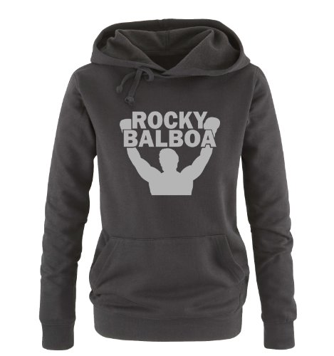 Rocky BALBOA II Sweat à capuche pour femme Uni S - XL Couleurs : - Noir - S Cover