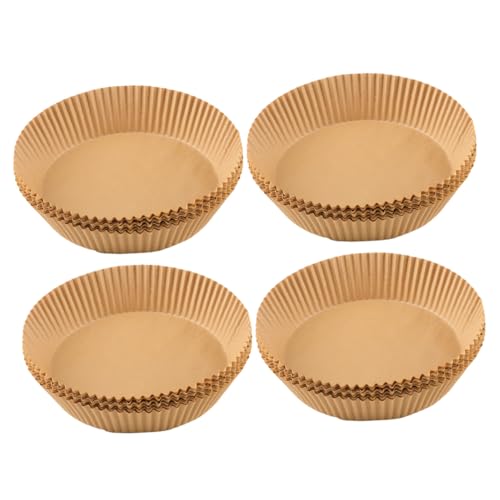 WEKADRIN 200個 エアフライヤー用ノンステック吸油紙 耐熱無添加バスケットライナー 多用途オーブン蒸し器対応クッキングペーパー