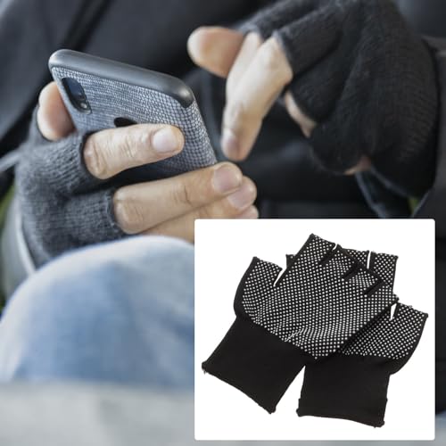 Guantes de trabajo antideslizantes KICHOUSE de medio dedo para mayor precisión 5
