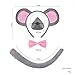 predolo Kids Mouse Ears Headband and Tail Set for Celebration Events, Style A