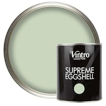 Vintro Paint | Satin Furniture Paint | Pale Green | Wood | Trim | Metal | Eggshell Finish | 1 Litre (Verdant)