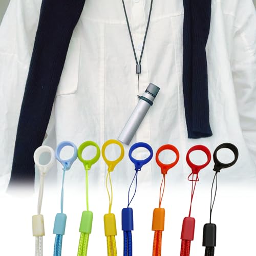 8 Cordons Tour de Cou avec 8 Anneaux en Silicone pour Vape, Stylos et Clés – vue 8