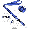 Wisdompro Adjustable Lanyard, Heavy Duty Neck Strap Lanyard with Detachable Buckle and Metal Hook for Keys, ID Badges, Card Holder, Name Tags - Blue/Black