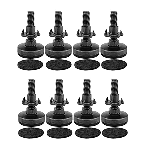 Qwertfeet Nivelador de muebles de carga pesada, 8 unidades, nivelación de pies, nivelador de piernas ajustable para mesas inclinadas, sillas, elevadores