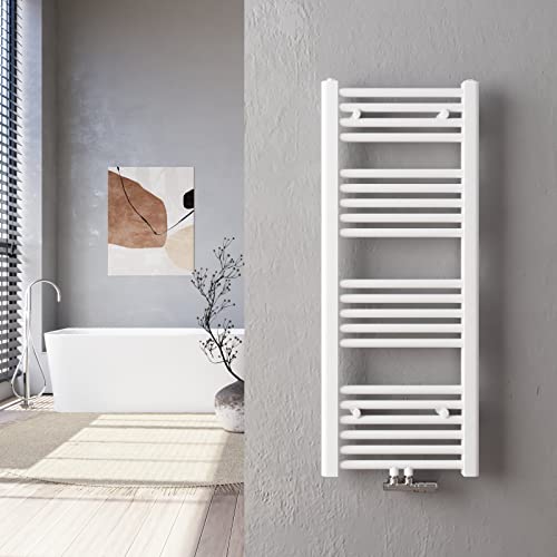Heilmetz Badheizkörper 40 x 100 cm Handtuchheizkörper 356 Watt Handtuchtrockner Heizkörper Bad Mittelanschluss