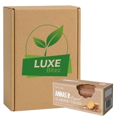 Annas Almond Swedish Thins | Traditional Crisp Cookies | Delicate Almond Flavour | Perfect with Tea or Coffee | Ideal for Gifting and Snacking | Pack of 6