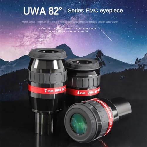 Accesorio de telescopio: ocular UWA de 4 mm y 82 grados gran angular 7