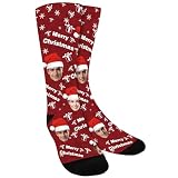 【Sencillo proceso de personalización】Sólo hay tres pasos para tener tus calcetines divertidos personalizados: elige el color base, sube de 1 a 3 fotos y confirma el diseño. Es fácil crear tus propios calcetines con cara personalizados, haciendo que cada regalo sea único