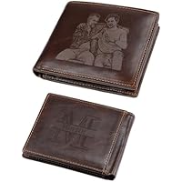 lorajewel Carteras para Hombre Personalizado con Iniciales