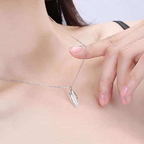 Colliers de plumes argent sterling bijou de tempérament lady