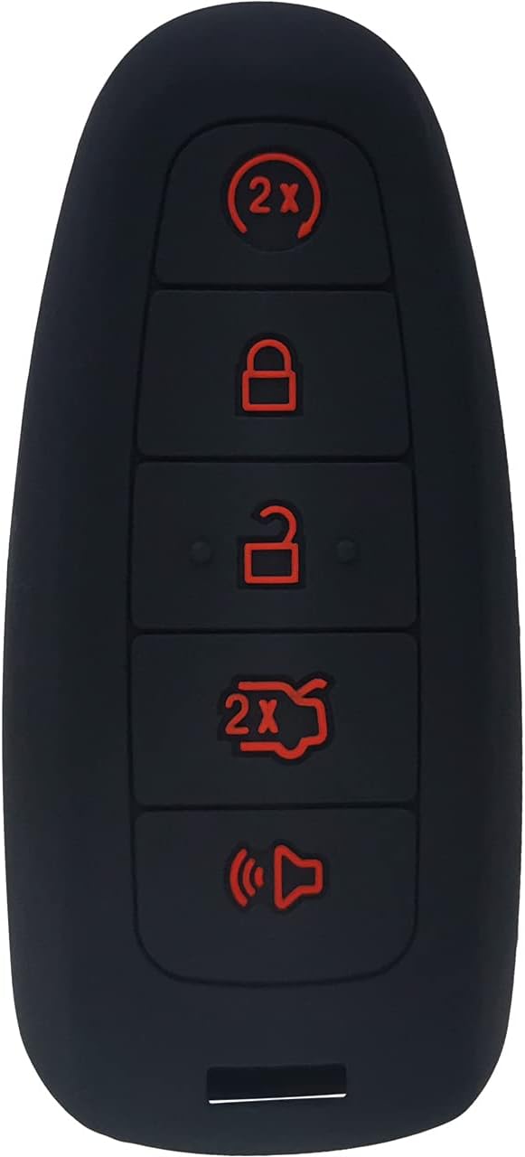 GFDesign 2 Pcs Silicone 5 Buttons Key Fob Cover Remote Case Keyless Protector Compatible with Ford C-Max Edge Escape Expedition Explorer Flex Focus Taurus Lincoln MKS MKT MKX Navigator M3N5WY8609