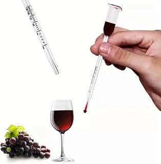 Hydrometer Alcohol Meter Tester Glass Rod Measurement Tools 0-25% Hydrometer for Wine Making Alcohol Tester for Home Brewing & Liquor lmeter for All Skill Levels Accurate and Easy to Use