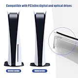 xiruiubao PS 5 Slim podstawa, PS 5 poziomy stojak, przezroczysty akrylowy stojak do Disc Digital Edition, prosta podstawa PlayStation 5 Slim
