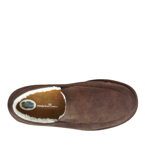 Dr.comfort Men's Relax Slipper - Chocolate 10 W/E-2E #TOP4