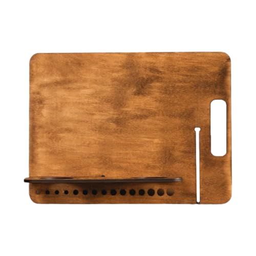 Lavagna da disegno portatile con manico e porta pennelli, 26 x 40 cm, lavagna da disegno per artisti e studenti, lavagna da disegno portatile con manico