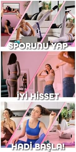 5’li Çantalı Pilates Direnç Bandı Seti | Egzersiz Squat Aerobik İçin Kapalı Uç Loop Lastik Mixed - Görsel 7