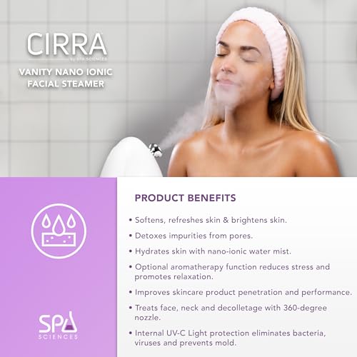 Spa Sciences - CIRRA - Nano Ionic Facial Steamer - Detox Pores - Aromatherapy Function, Detox Pores - Thumbnail 3