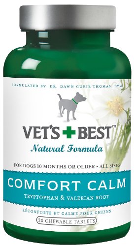 Vet's Best Comfort Calm Dog Supplements, 30 Tablets, White (3165810137)
