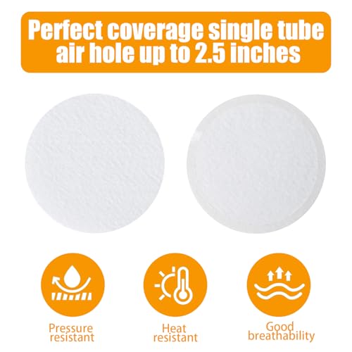 Image of 12PCS 2.5in Monotub Adhesive Filter Disks, Mushroom Monotub Filter Discs, Mushroom Filter, Filter Patch for Monotub, for Mushroom Growing Supplies Filter Pad Replacements.(2mm Thick) (12PCS)