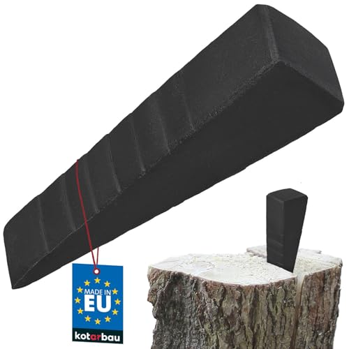 KOTARBAU® Cuña de Acero Forjado 225 mm 3,0 kg Cuña Granada de astillado Cortador de leña Cuña de astillado Cuña de tala Cuña de leña Cuña de reintroducción Cuña de Empuje para talar y astillar Madera