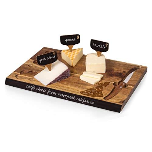 Toscana - A Picnic Time Brand 833-00-512-033-12 Beauty Cutting Board And Serving Set, Beauty & The Beast - Acacia Wood #TOP3