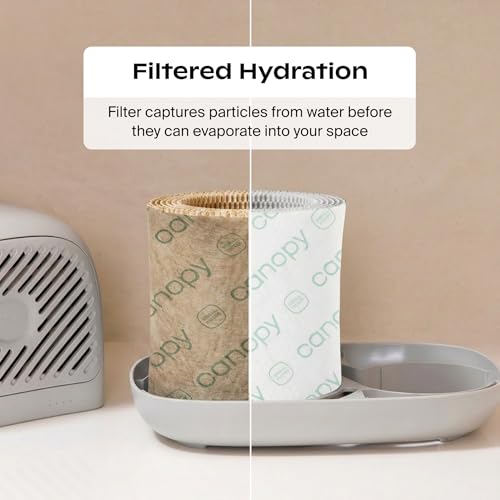 Image of Canopy Bedside Humidifier 2.0, Moonstruck, 36 HR Run Time, 2.5L Capacity - Reading Light & White Noise - Alleviate Symptoms of Allergies, Cold, Dry Skin - Humidifier, Filter, Power Cord & Adapter