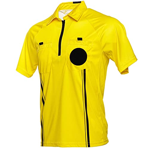 Murray Sporting Goods Pro-Style Soccer Referee Jersey - Short Sleeve | Officials Short Sleeve Soccer Referee Shirt (Yellow, Small) #TOP1