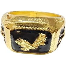 Flying Eagle Ring, Gold Eagle Ring for Men Viking Hawk Ring Punk Gothic Flying Bald Eagle Ring -s Retro Flying Animal Jewelry