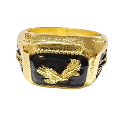 Eagle Ring, Norse Viking Eagle Bird Ring for Men, Flying Eagle Ring Hawk Eagle Jewelry, Celtic Eagle Ring Hip Hop Gold Eagle Band Ring Punk Eagle Animal Ring for mens