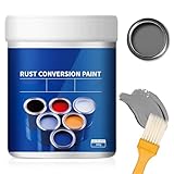 Rust Converter, Weatherproof Rust Converter Paint for Metal, 2025 New Multifunctional Water-Based Metallic Agent, Universal Quick Drying Rust Remover for Automotive Steel Tile Renovation (Grey)