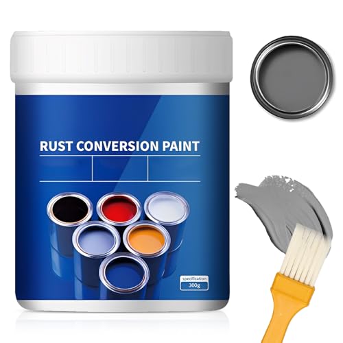 Rust Converter, Weatherproof Rust Converter Paint for Metal, 2025 New Multifunctional Water-Based Metallic Agent, Universal Quick Drying Rust Remover for Automotive Steel Tile Renovation (Grey)