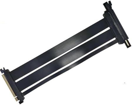 Riser Cable PCIe 4.0 x16 Riser Cable Flexible Cable Extension Port Adapters GPU High Speed Vertical Mount Gaming PCI Express Gen4 Riser Cable 20cm/7.87in Straight 180