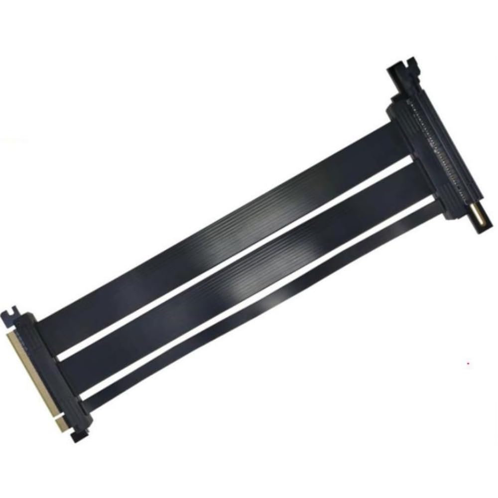 Riser Cable PCIe 4.0 x16 Flexible Extension Port Adapters GPU High Speed Vertical Mount Gaming PCI Express Gen4 Riser Cable 20cm/7.87in Straight (180°)