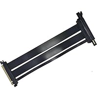 Vista 1 de Cable elevador PCIe 4.0 x16, adaptador de puerto de extensión de GPU flexible para juegos de montaje vertical de alta velocidad - PCI Express Gen4