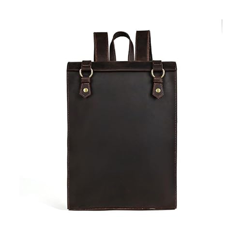 [BSKUAJH] Crazy Horse Leather Men's Retro Shoulder Large Capacity Computer Bag Business Backpack