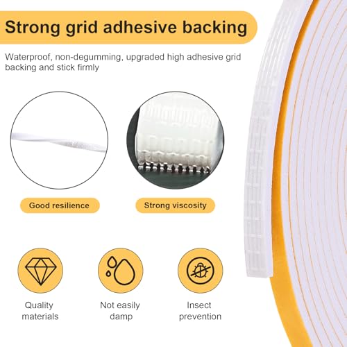 3 Rollen Schaumstoffdichtungsband, selbstklebendes Dichtungsschaumband, 15 m, weißes Dichtungsband für Tür, Fenster, Badezimmer, Dusche, Anti-Kälte, Wind, Lärm und Kollision (6 m x 3 Rollen)